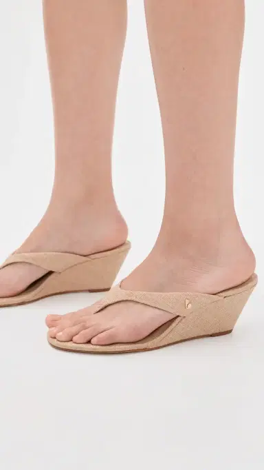 Larroudé Gaia Low Wedges Beige Raffia | Thumbnail 3