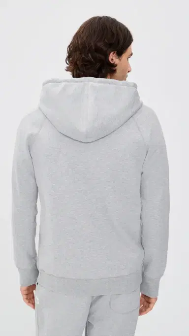 REIGNING CHAMP Midweight Terry Slim Zip Hoodie Hgrey | Thumbnail 3 REIGNING CHAMP Midweight Terry Slim Zip Hoodie Hgrey | Thumbnail 3