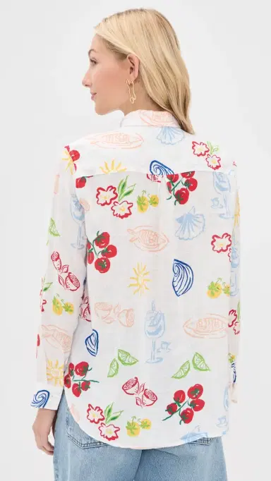 RAILS x Giadzy Charli Button Down Shirt White Antipasti | Thumbnail 3 RAILS x Giadzy Charli Button Down Shirt White Antipasti | Thumbnail 3