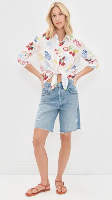 RAILS x Giadzy Charli Button Down Shirt White Antipasti | Thumbnail 5 RAILS x Giadzy Charli Button Down Shirt White Antipasti | Thumbnail 5