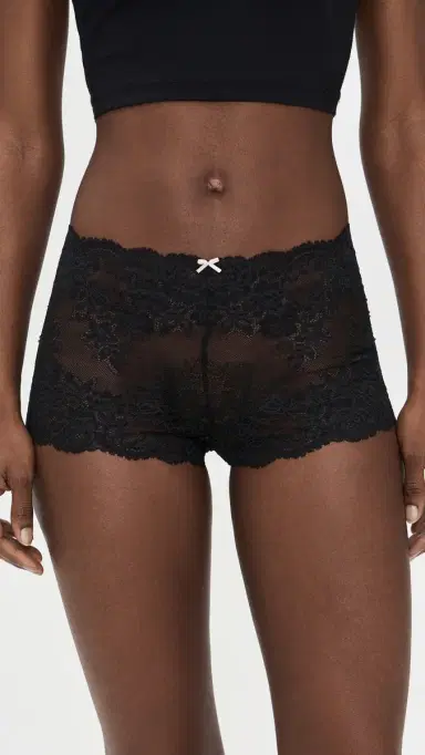 Skarlett Blue Captivate Boy Shorts Black | Thumbnail 2
