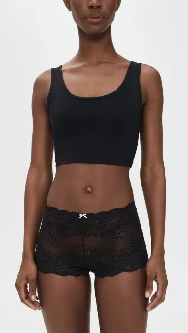 Skarlett Blue Captivate Boy Shorts Black | Thumbnail 4