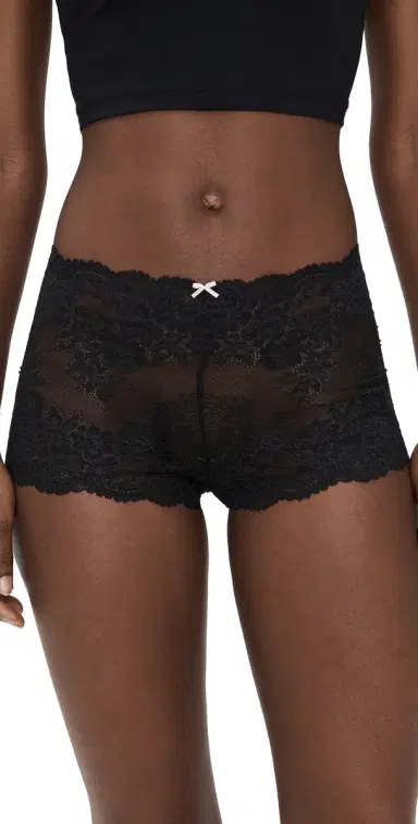 Skarlett Blue Captivate Boy Shorts Black | Thumbnail 1