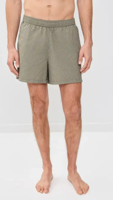 BATHER Fossil Seersucker Modern Swim Trunks 5 | Thumbnail 2