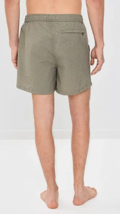 BATHER Fossil Seersucker Modern Swim Trunks 5 | Thumbnail 3
