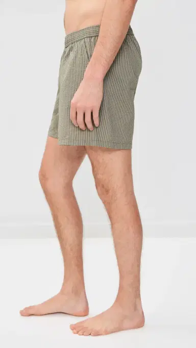 BATHER Fossil Seersucker Modern Swim Trunks 5 | Thumbnail 4