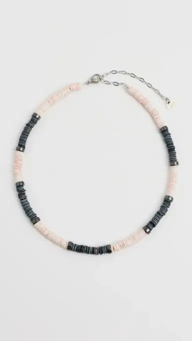 Hijas de Puka Blush Notte Semplice Necklace Pink & Grey One Size | Thumbnail 2
