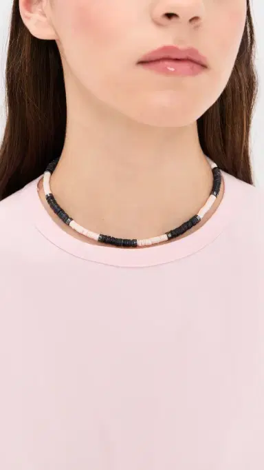 Hijas de Puka Blush Notte Semplice Necklace Pink & Grey One Size | Thumbnail 3