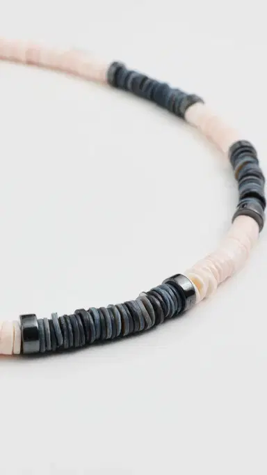 Hijas de Puka Blush Notte Semplice Necklace Pink & Grey One Size | Thumbnail 4