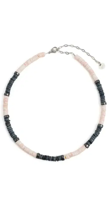 Hijas de Puka Blush Notte Semplice Necklace Pink & Grey One Size | Thumbnail 1