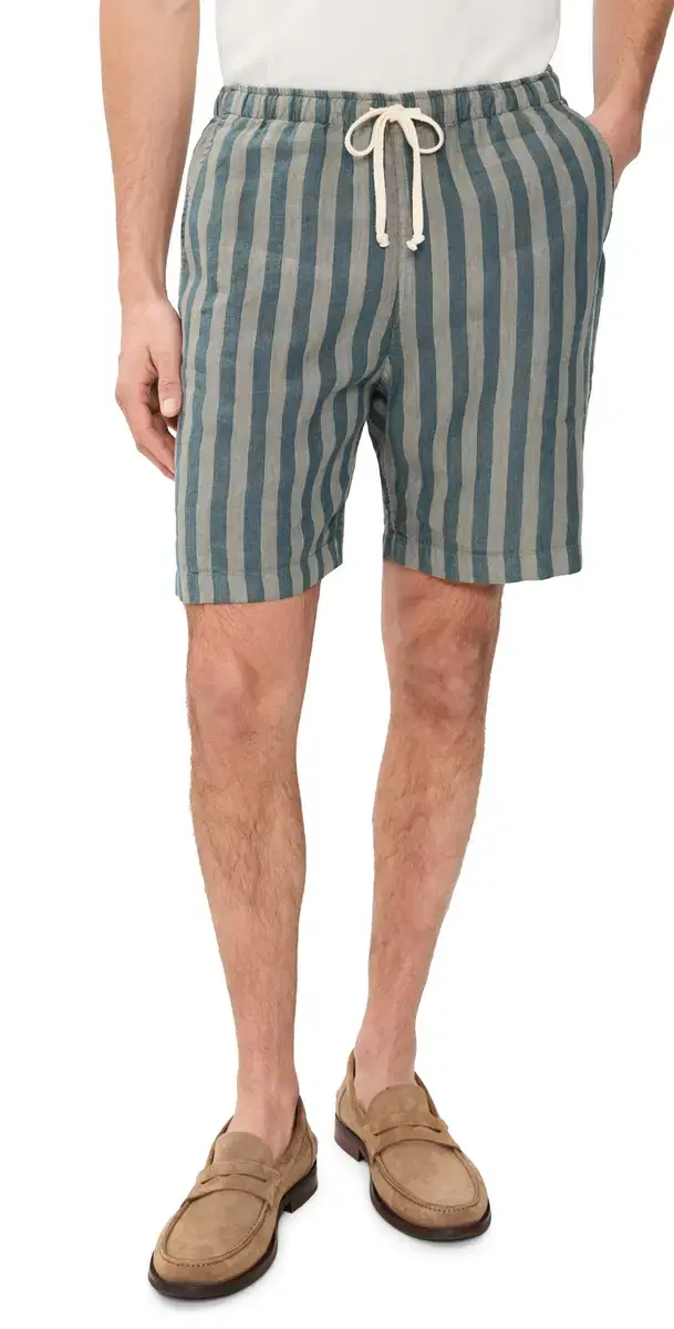 Linen Bo horts 7 Big Wave Jade