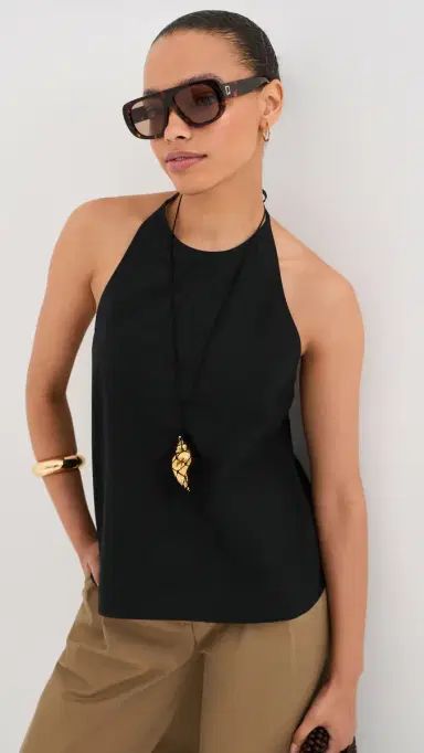 LE BOP Greer Poplin Top Black XL | Thumbnail 2