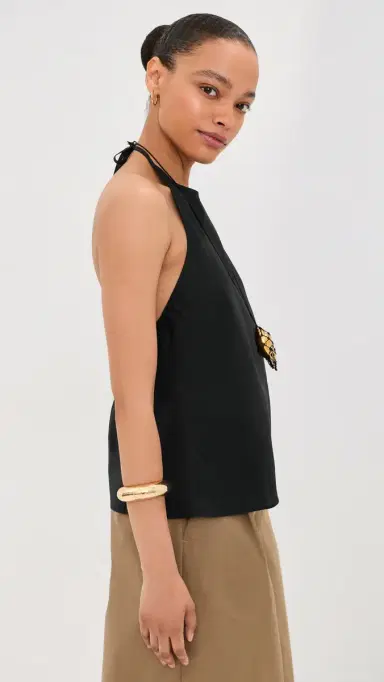 LE BOP Greer Poplin Top Black XL | Thumbnail 4