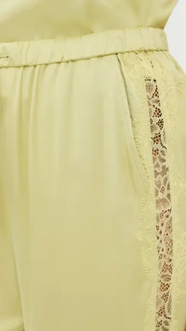 LE BOP Lauren Satin Pants Honeydew | Thumbnail 6 LE BOP Lauren Satin Pants Honeydew | Thumbnail 6