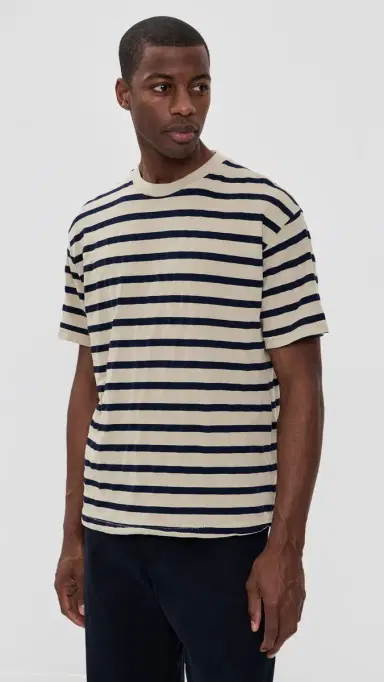 Asher Enzo Stripe Tee Bisque M | Thumbnail 2 Asher Enzo Stripe Tee Bisque M | Thumbnail 2