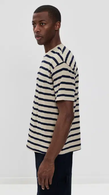 Asher Enzo Stripe Tee Bisque M | Thumbnail 4 Asher Enzo Stripe Tee Bisque M | Thumbnail 4
