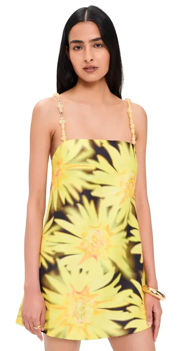 The Wolf Gang Palma Mini Dress Chocolate unflower