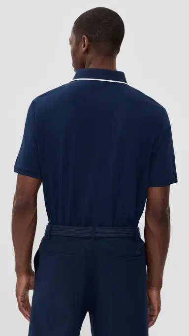 Adidas Golf Originals Twistknit Trefoil Polo Night Indigo/Chalk White S | Thumbnail 3 Adidas Golf Originals Twistknit Trefoil Polo Night Indigo/Chalk White S | Thumbnail 3