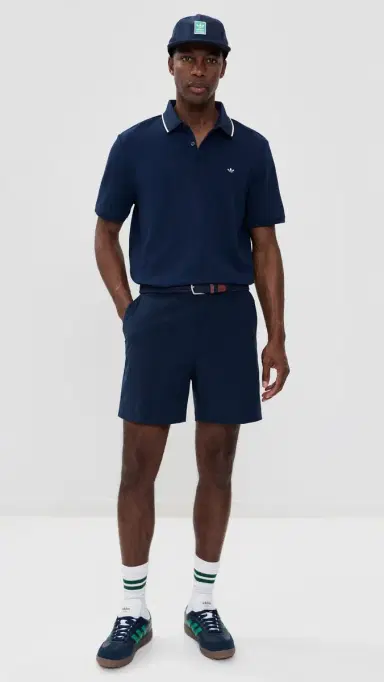 Adidas Golf Originals Twistknit Trefoil Polo Night Indigo/Chalk White S | Thumbnail 5 Adidas Golf Originals Twistknit Trefoil Polo Night Indigo/Chalk White S | Thumbnail 5