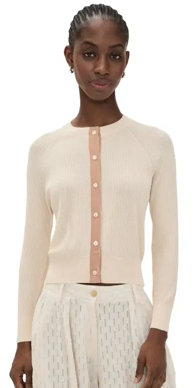 The Great. THE GREAT. The Dainty Cardigan Soft Petal 2 | Thumbnail 1