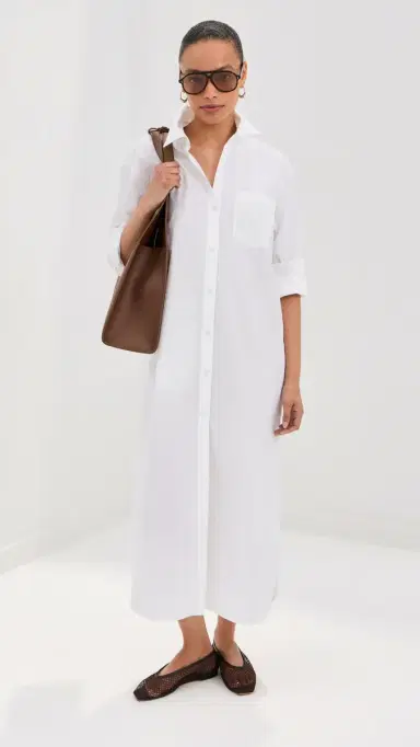LE BOP Elliot Poplin Dress White S | Thumbnail 5