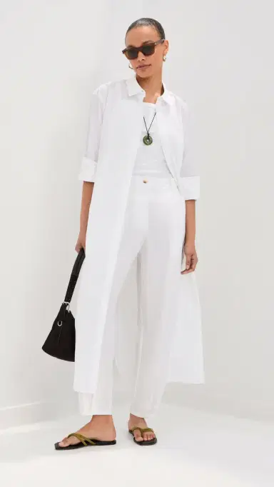 LE BOP Elliot Poplin Dress White S | Thumbnail 6