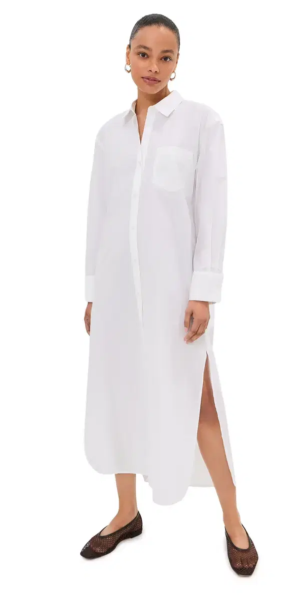 LE BOP Elliot Poplin Dress White
