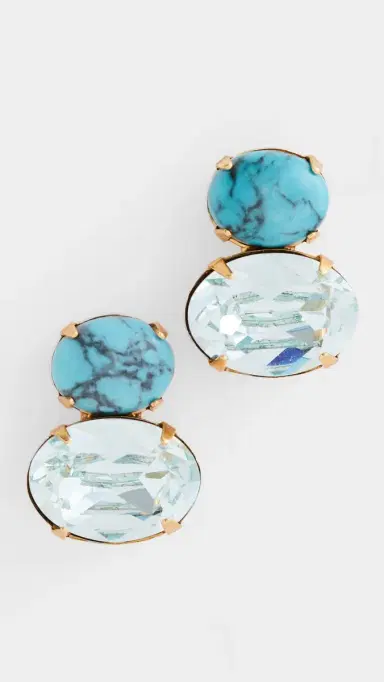 Jennifer Behr Yvette Earrings Turquoise One Size | Thumbnail 2 Jennifer Behr Yvette Earrings Turquoise One Size | Thumbnail 2