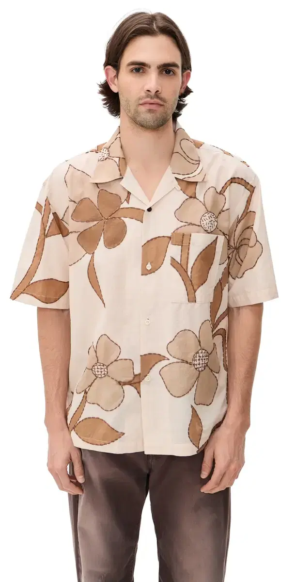 Rohit Hand Embroidered Shirt Tan
