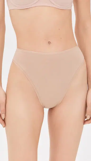 Natori Bliss Bare Cotton High Cut Briefs 3 Pack Café | Thumbnail 3