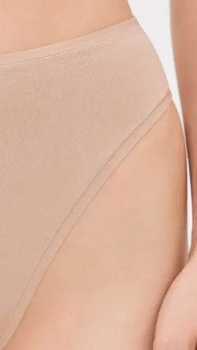 Natori Bliss Bare Cotton High Cut Briefs 3 Pack Café | Thumbnail 5