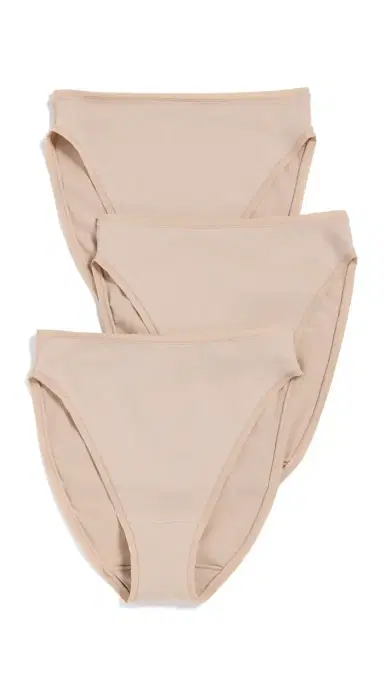 Natori Bliss Bare Cotton High Cut Briefs 3 Pack Café | Thumbnail 6