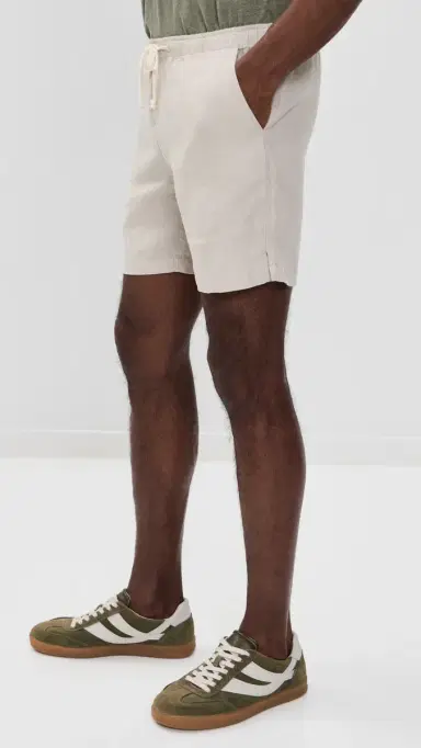 Alex Crane Linen Bo Shorts 7 Bone | Thumbnail 4 Alex Crane Linen Bo Shorts 7 Bone | Thumbnail 4