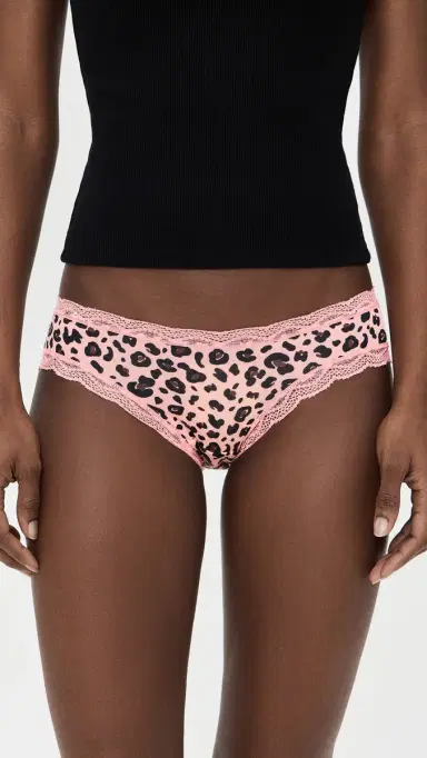 Stripe & Stare Original Knicker Panties 4 Pack Peach atte eopard | Thumbnail 3
