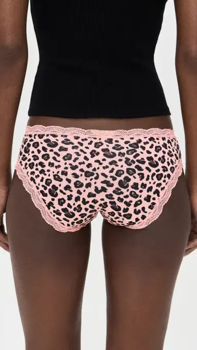 Stripe & Stare Original Knicker Panties 4 Pack Peach atte eopard | Thumbnail 4