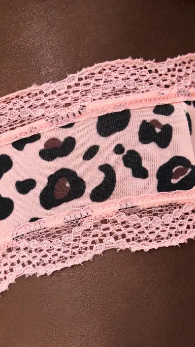 Stripe & Stare Original Knicker Panties 4 Pack Peach atte eopard | Thumbnail 6