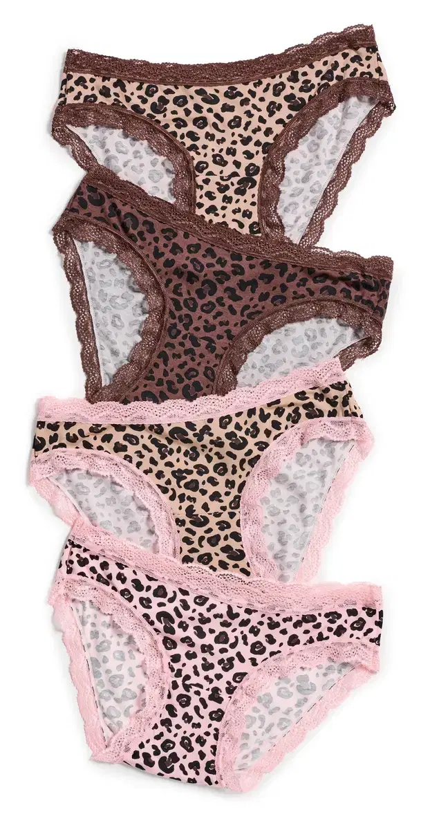 Original Knicker Panties 4 Pack Peach atte eopard