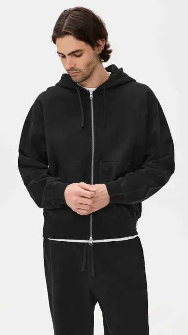 REIGNING CHAMP id-Weight Terry Relaxed Zip Hoodie Black | Thumbnail 2 REIGNING CHAMP id-Weight Terry Relaxed Zip Hoodie Black | Thumbnail 2