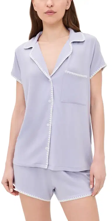 Eberjey Frida Shortie Pajama Set Lavender Dusk/ | Thumbnail 1