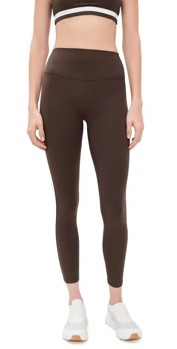 Splits59 Bianca High Waist Rigor 7/8 eggings Dark Chocolate/White