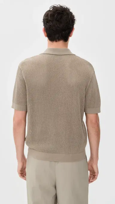 AUTO-REPLY Knit Mesh Polo Shirt | Thumbnail 3