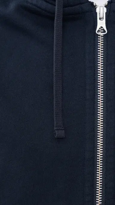 REIGNING CHAMP Midweight Terry Relaxed Zip Hoodie Navy | Thumbnail 6 REIGNING CHAMP Midweight Terry Relaxed Zip Hoodie Navy | Thumbnail 6