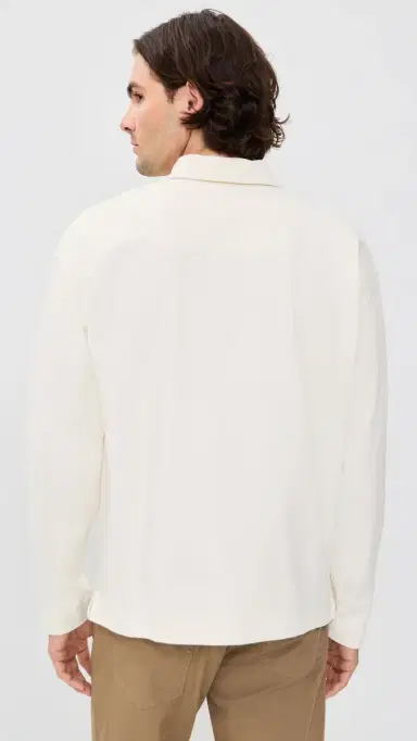 Norse Projects Isefjord Compact Cotton Polo Ecru | Thumbnail 3