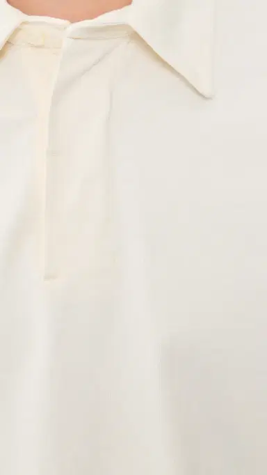 Norse Projects Isefjord Compact Cotton Polo Ecru | Thumbnail 6