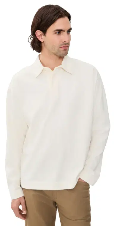 Norse Projects Isefjord Compact Cotton Polo Ecru | Thumbnail 1