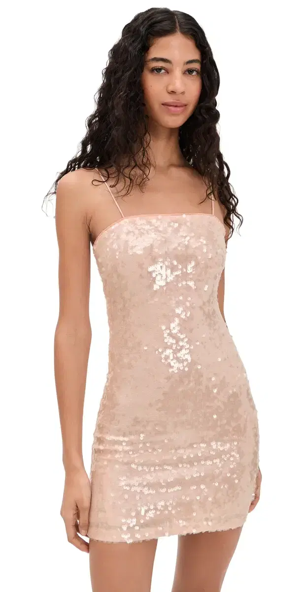 ALICE + OLIVIA Delora Sequin Mini Dress English Rose