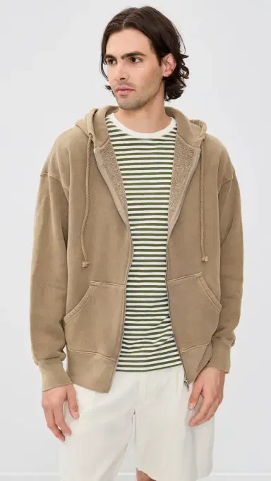 Asher Isaac Zip Hoodie Vintage Mushroom M | Thumbnail 2