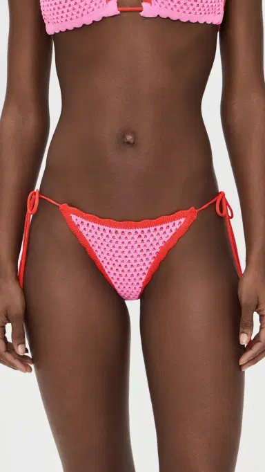 PQ Swim Tia Crochet Tie Side Bikini Bottoms | Thumbnail 2