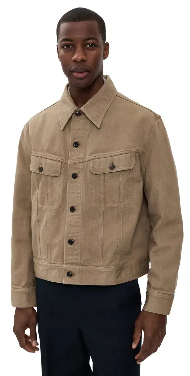 ulphur Dyed Trucker Jacket Washed Brown