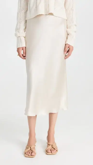 Sablyn Midi Silk Skirt Gardenia | Thumbnail 2 Sablyn Midi Silk Skirt Gardenia | Thumbnail 2
